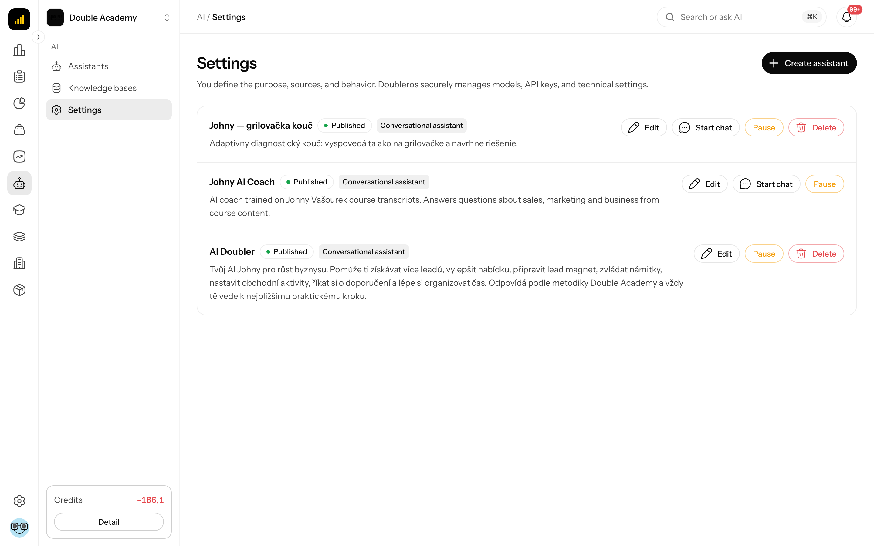 AI settings
