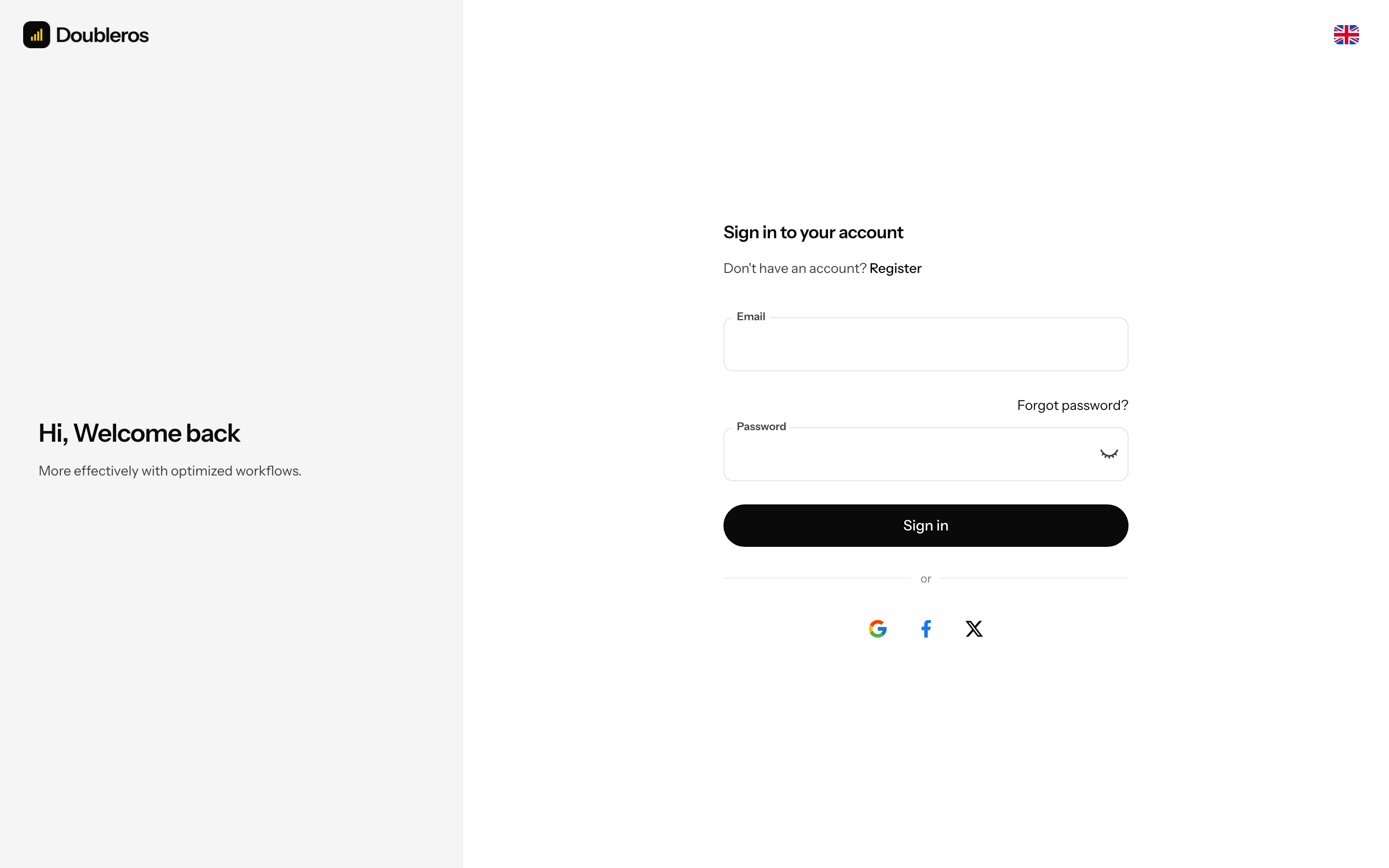 Signing in and forgotten password